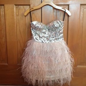 Bebe Sequin Cocktail Party Dress